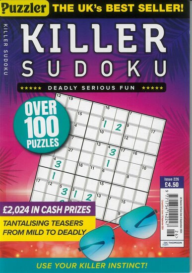 Puzzler Killer Sudoku Magazine